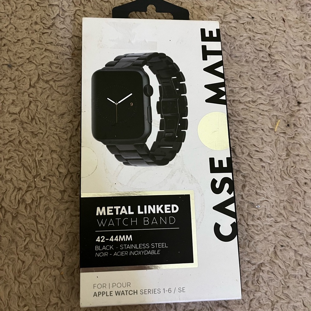 Case-Mate Black Stainless Steel Watch Band for Apple Watch